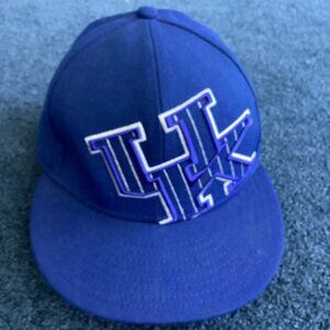 New Era Blue Flat Bill University of Kentucky Hat - sz 7